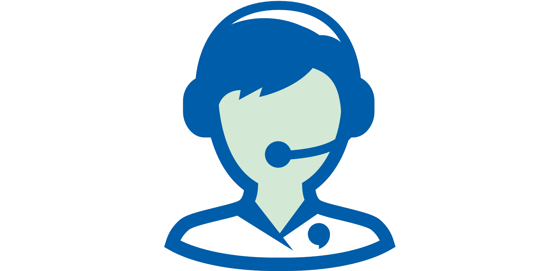 customer support representative wearing a headset