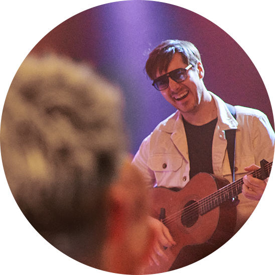 musician playing concert