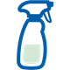 Spray bottle icon for cleaning and safety purposes