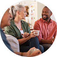 Image shows group conversation