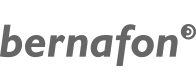 The Bernafon logo displays the brand name in a lowercase grey font.